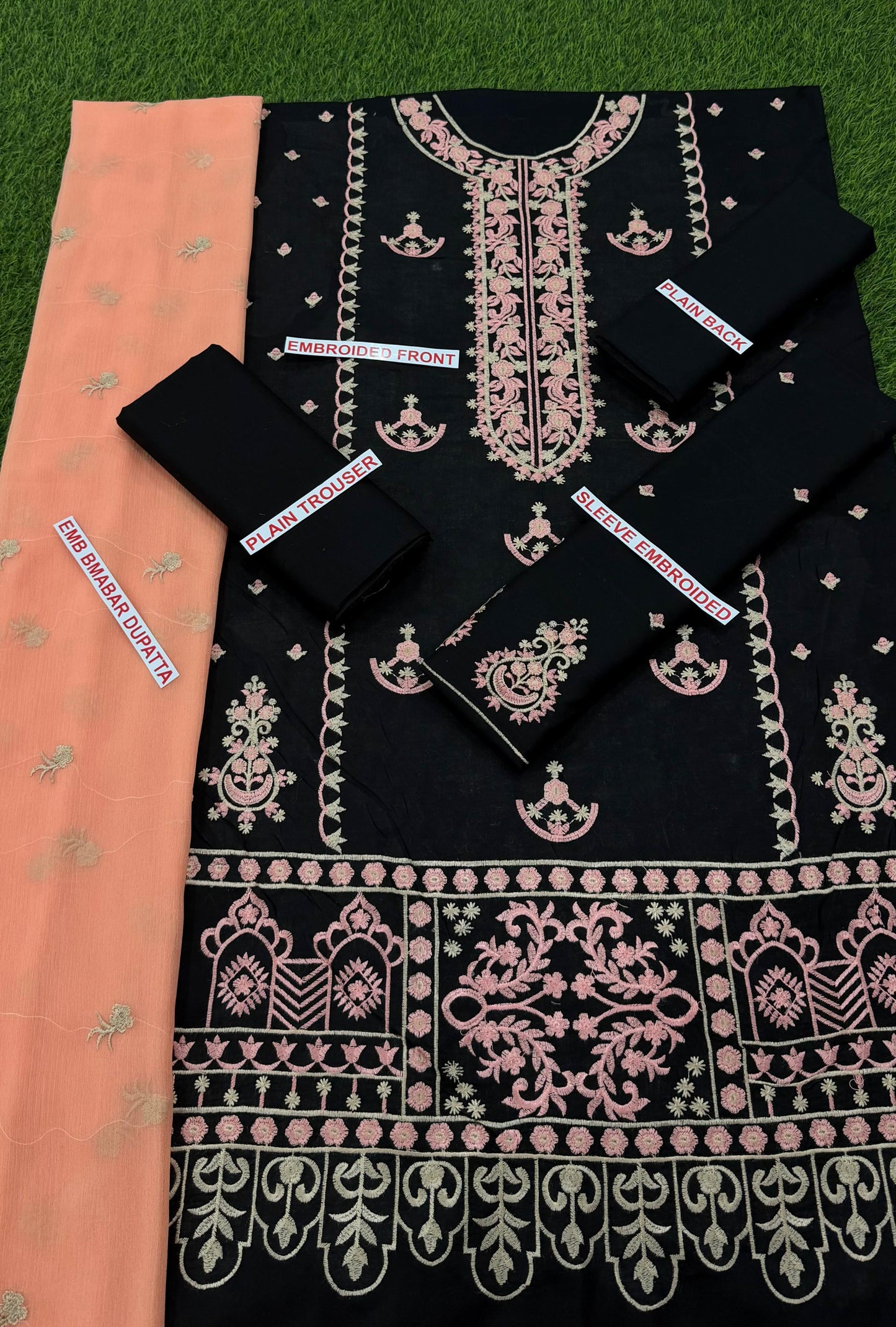 ZAIB Embroidery lawn 3pc