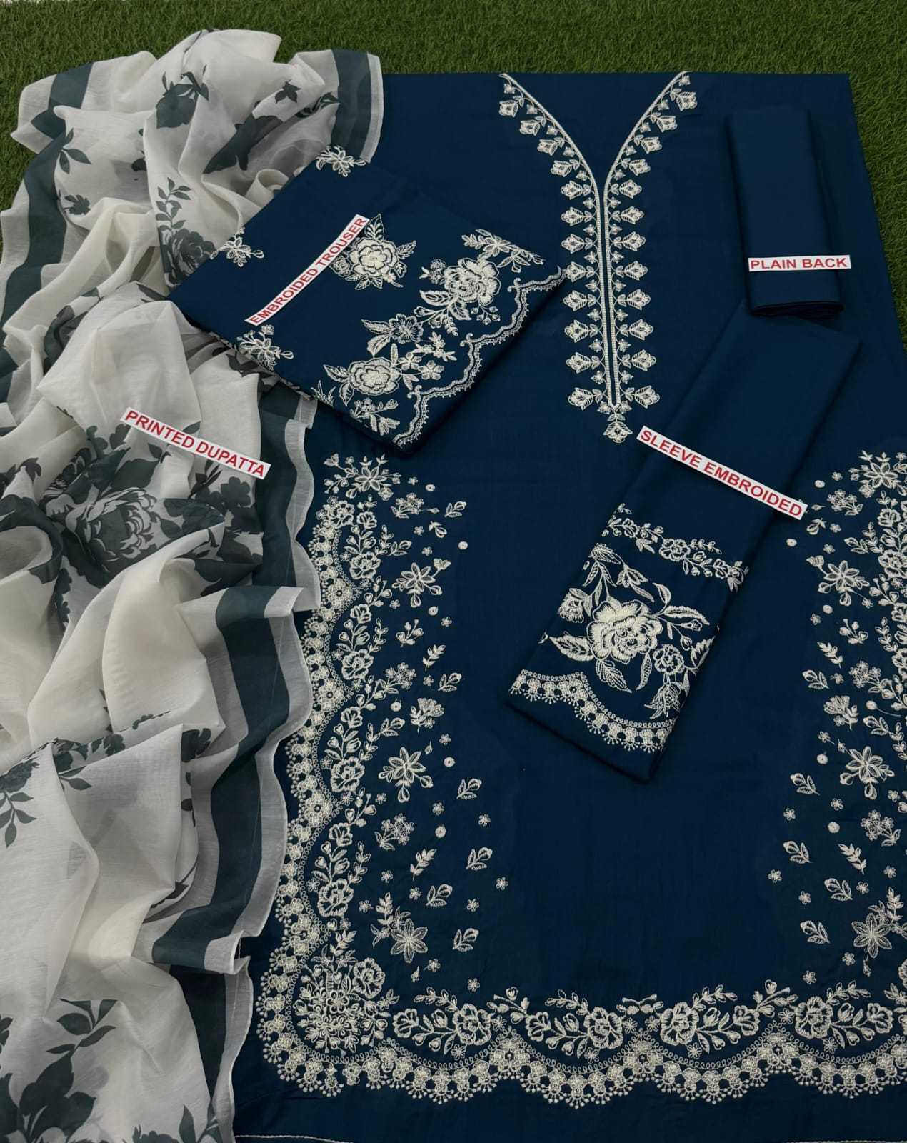Zara shahjaha Embroidery lawn 3pc