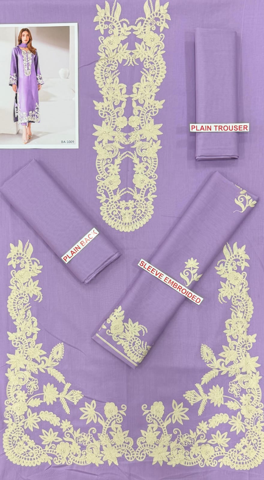 Batik Embroidery lawn 2pc