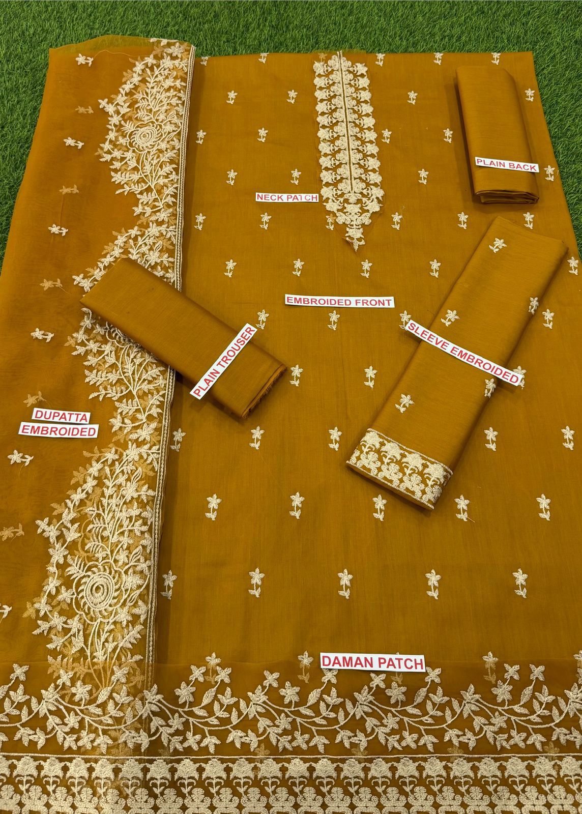 Cross stitch embroidery lawn 3pc