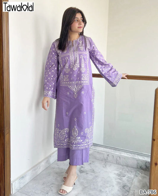 Tawakkal Embroidery lawn 2pc