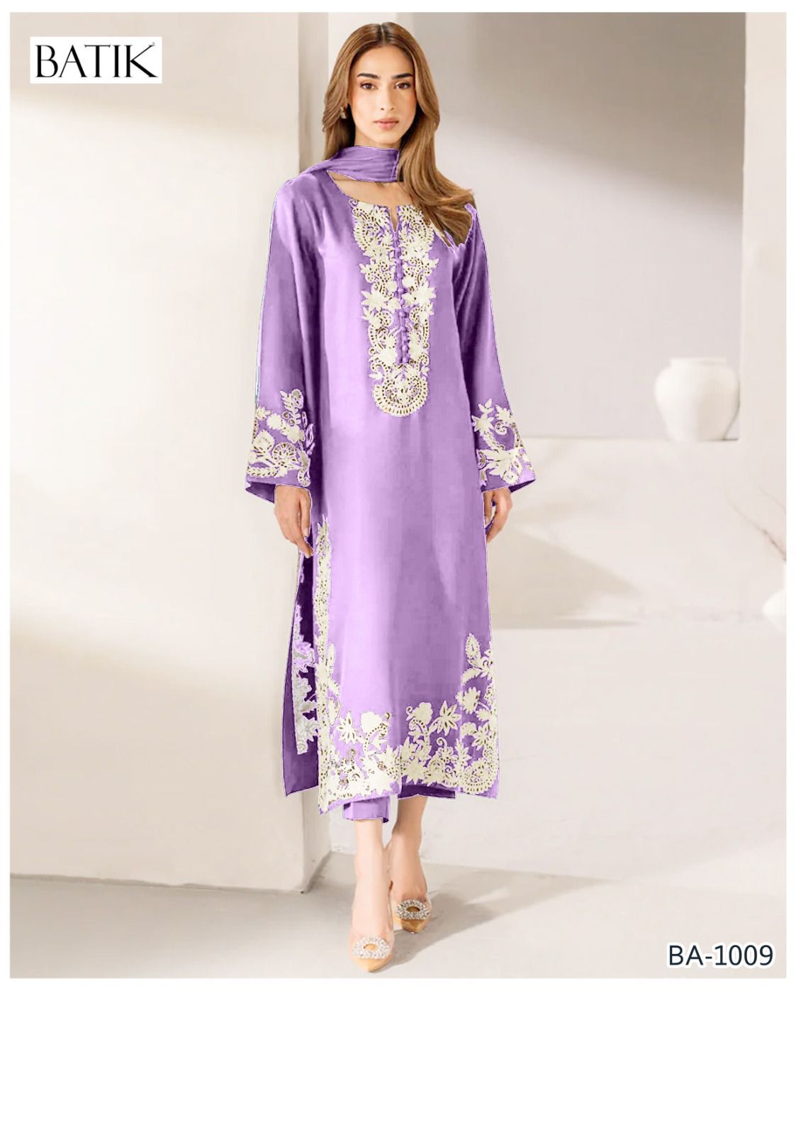 Batik Embroidery lawn 2pc