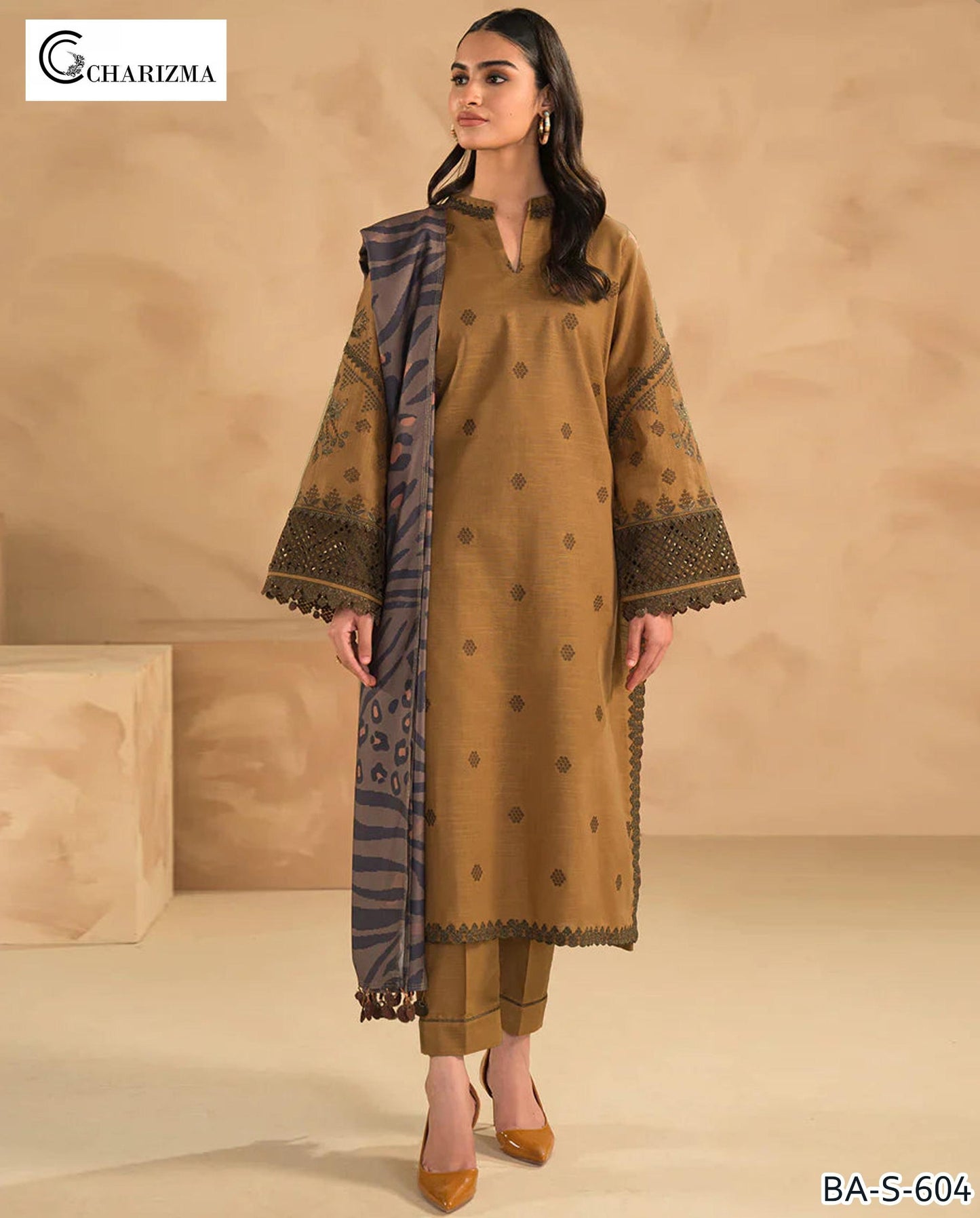 Charizma Embroidery lawn 3pc