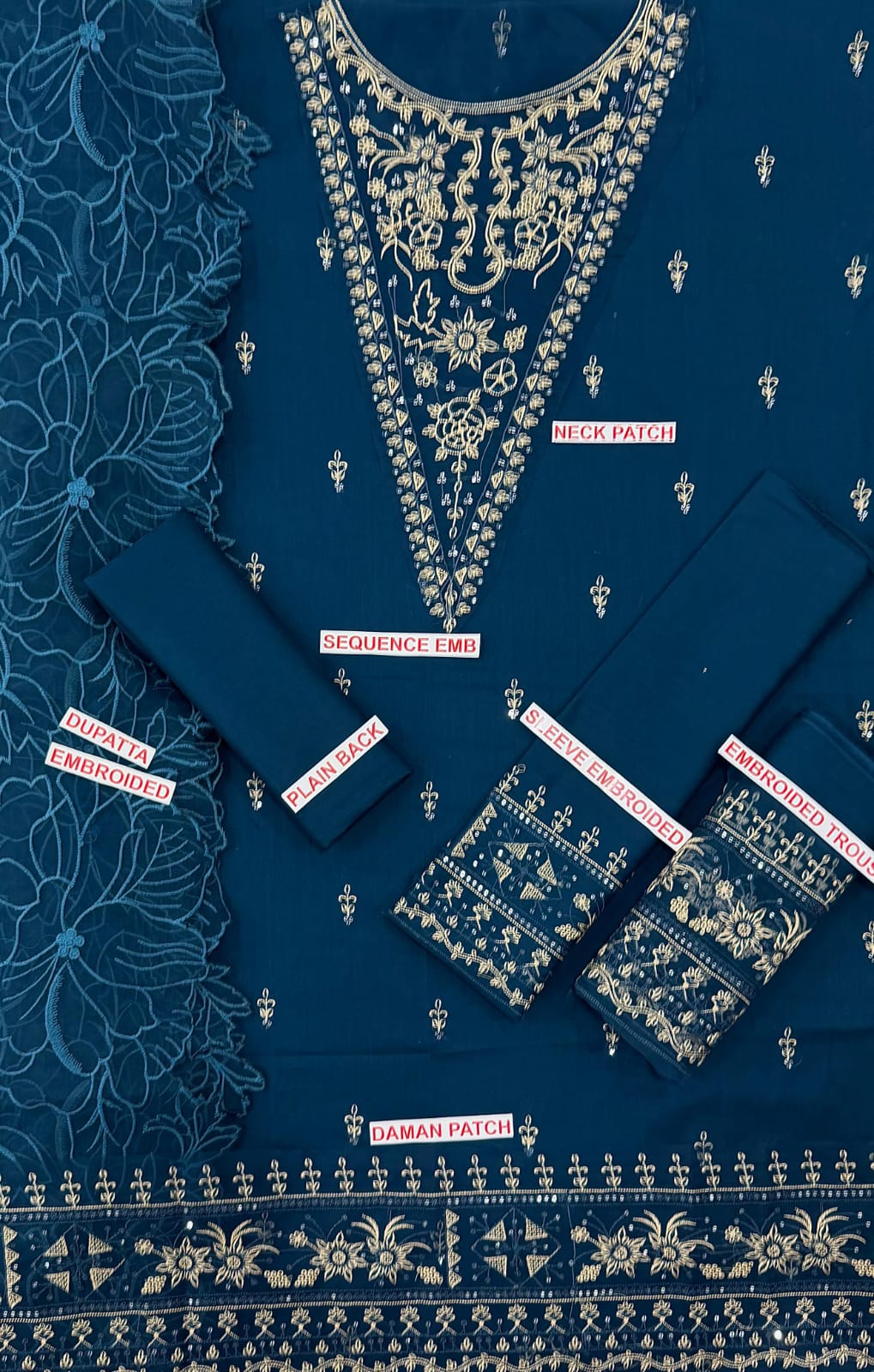 Allys Embroidery lawn 3pc