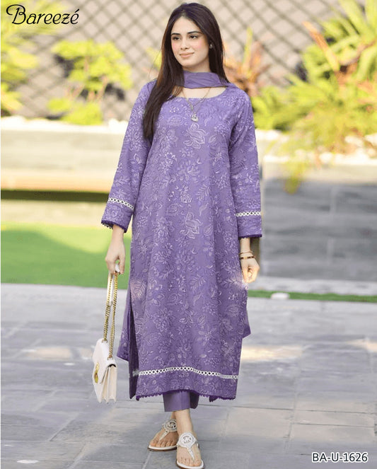Bareeze Embroidery lawn 3pc