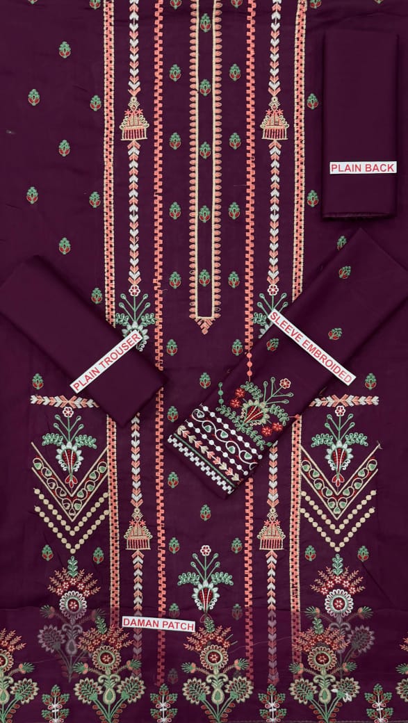 Azure Embroidery lawn 2pc