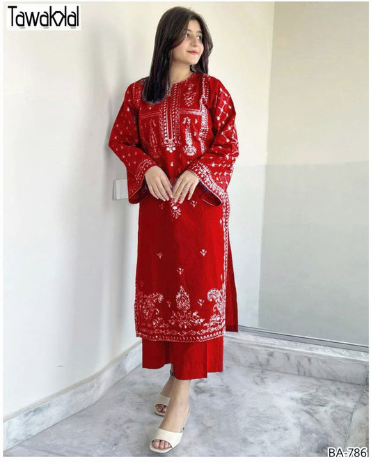 Tawakkal Embroidery lawn 2pc