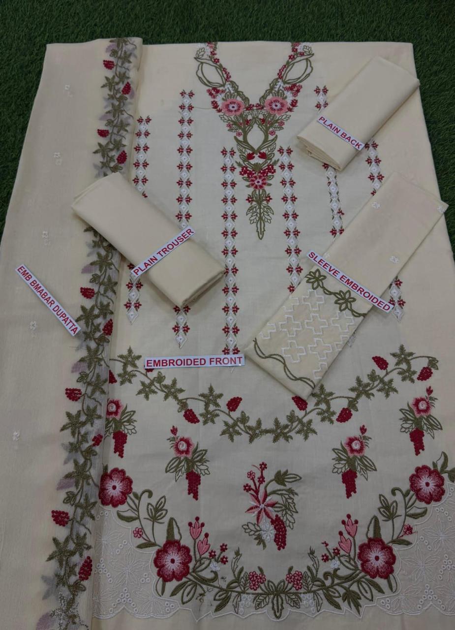 Crimson Embroidery lawn 3pc