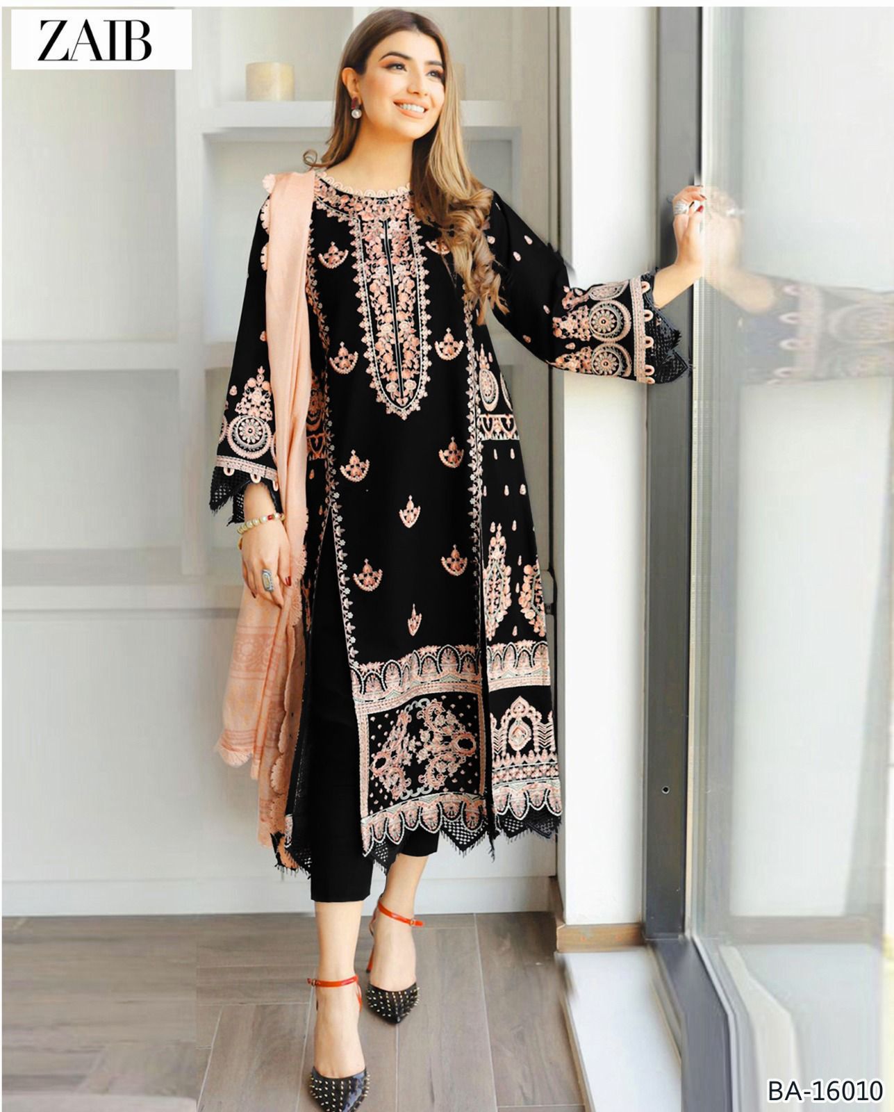 ZAIB Embroidery lawn 3pc