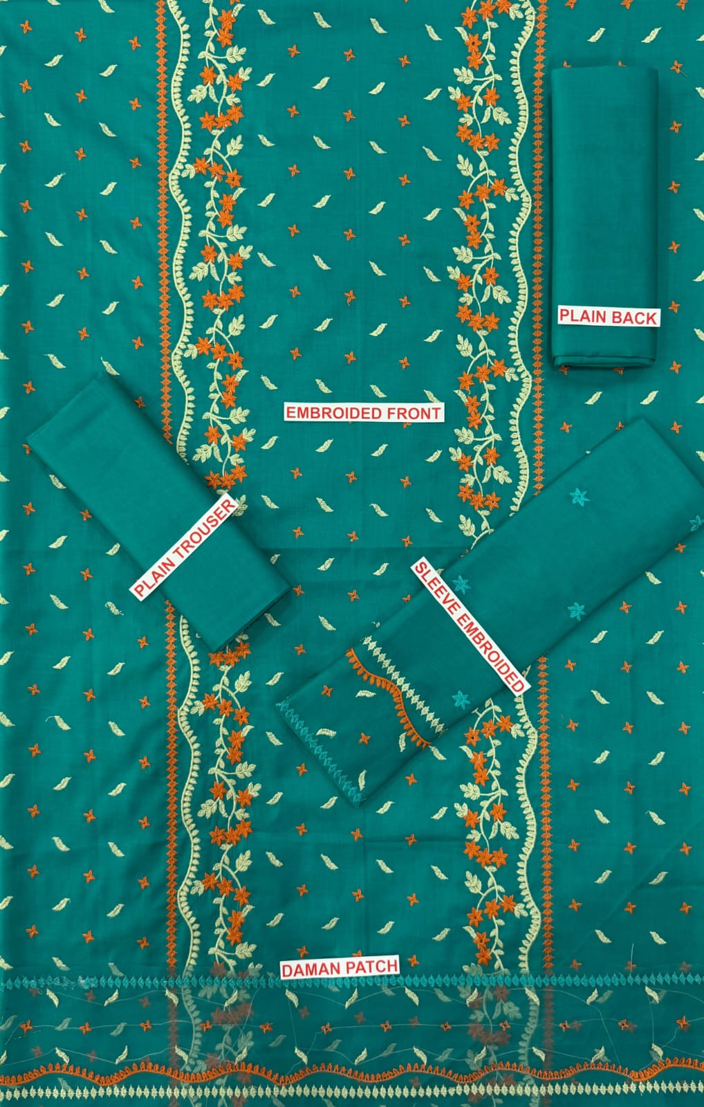 Sobia naseer Embroidery lawn 2pc
