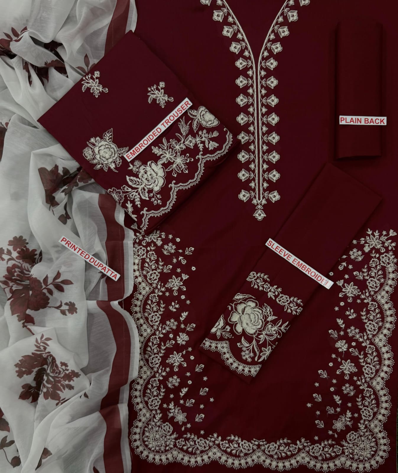 Zara shahjaha Embroidery lawn 3pc