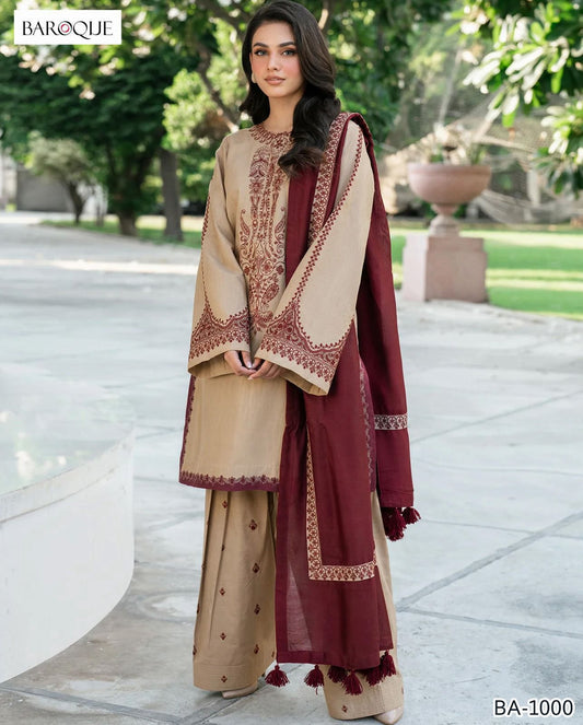 Baroque Embroidery lawn 3pc