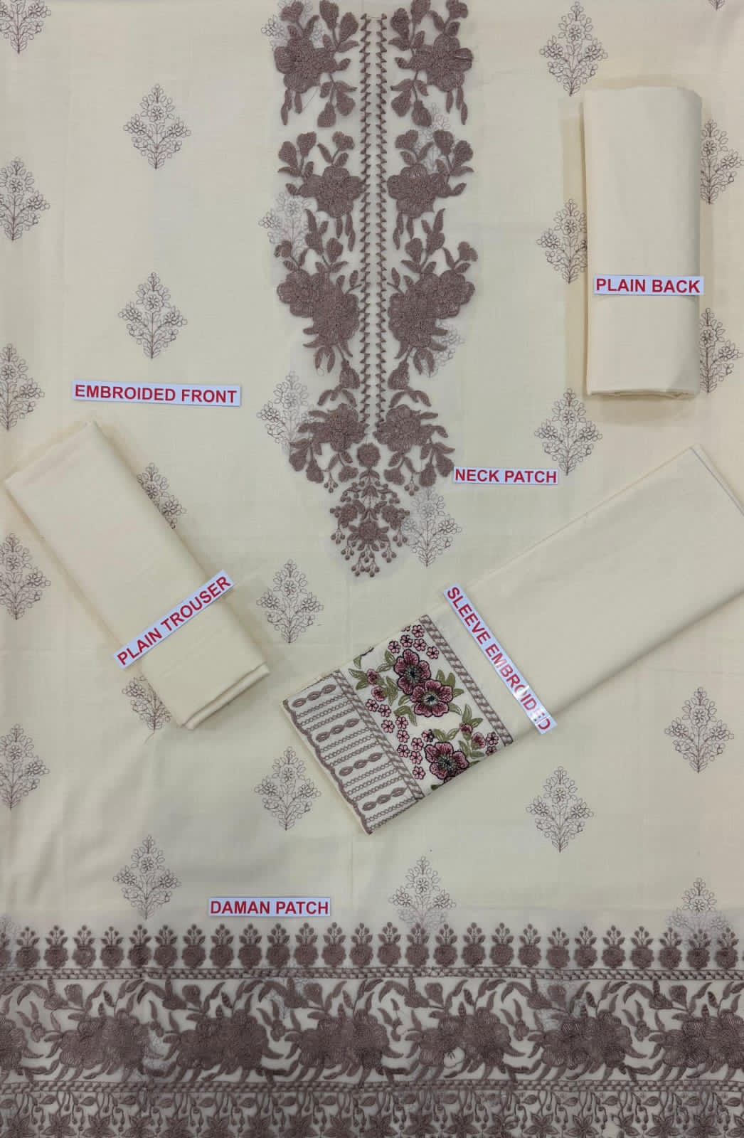 Zainab chattoni Embroidery lawn 2pc